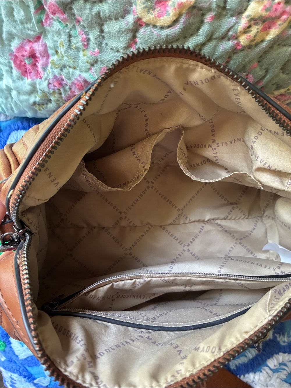 Steve Madden Small Brown Barrel Satchel - Stylish Women’s Handbag - Picture 8 of 10